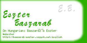 eszter baszarab business card